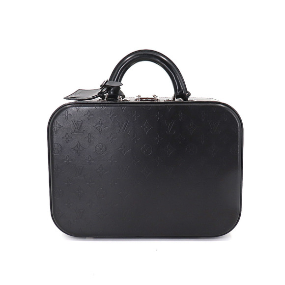 Louis Vuitton Monogram Glace Valisette MM Hand Bag Case Leather Noir - Picture 2 of 8